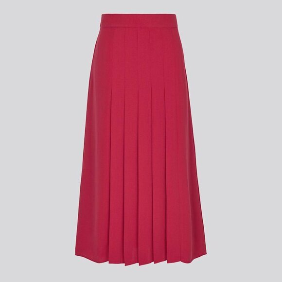 Reiss Dresses & Skirts - New Reiss Cleona Box Pleat Midi Skirt Cool Red 6, M $275